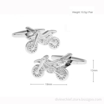 Make Custom Motorcycle Shape Cufflinks With Stainless Steel Plated Suit Shirt Cufflinks